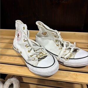 Converse White Canvas High-Top Sneakers